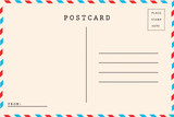 Fototapeta  - Back of airmail blank postcard