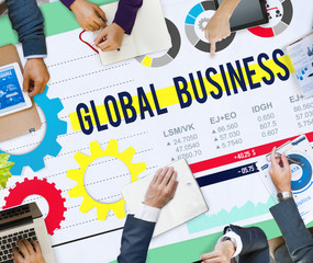 Sticker - Global Business International Growth Enterpise Concept