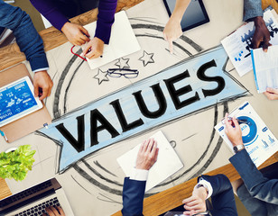 Wall Mural - Values Goodness Worth Promotion Quality Concept
