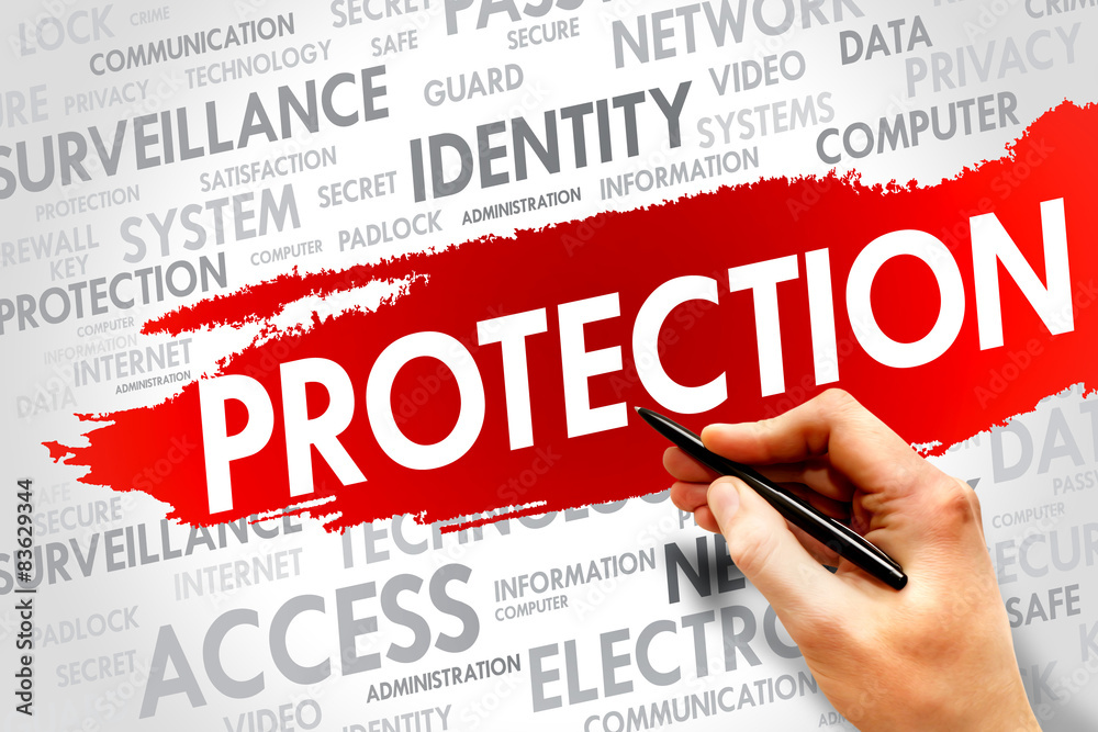 PROTECTION word cloud, business concept