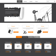 Fototapete - website template vector design