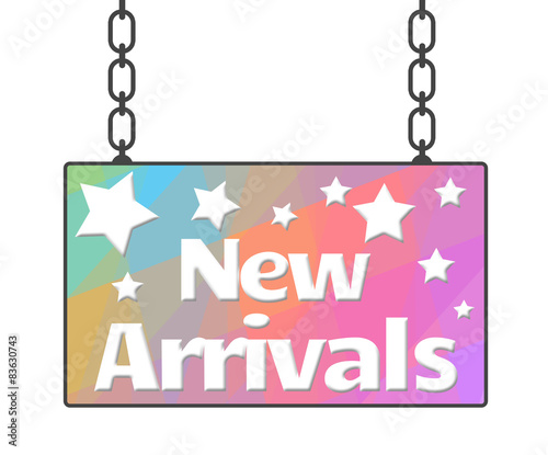 New Arrivals Colorful Signboard Stock Illustration | Adobe Stock