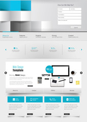 Fototapete - modern clean one page website design template.