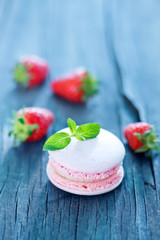 Poster - strawberry macaroons