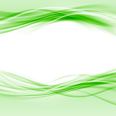 Wall Mural - green smooth swoosh eco border abstract layout