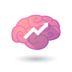 Sticker - Brain icon with a graph