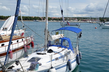 Poster - Boote bei Novigrad, Istrien,Kroatien