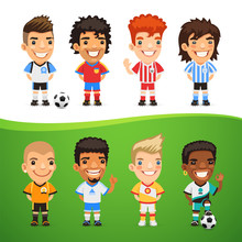 Cartoon International Soccer Players Set