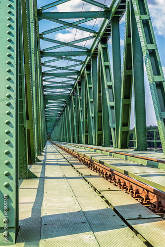 Obraz w ramie Train railway bridge.