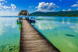 Beautiful pier at Lake Peten - Guatemala