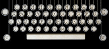 Vintage Typewriter Keys Close Up
