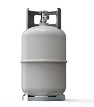 Blue Gas Container Isolated On A White Back Ground
