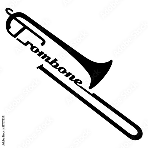 The Trombone Logo Trombone [Posaune] als Logotype Stock Vector