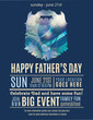Fun Happy Fathers Day flyer design