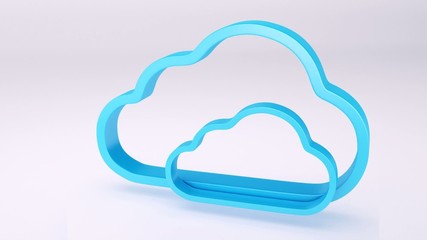 Poster - Cloud icon 3d animation