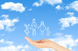 Family life insurance, protecting family, family concepts. 
