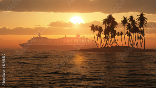 Fototapeta na wymiar Sunset cruise