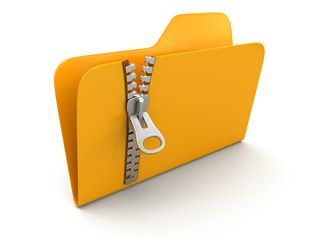 Poster - Folder and list with zipper (clipping path included)