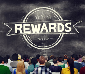 Sticker - Rewards Prize Benefit Trophy Budget Concept
