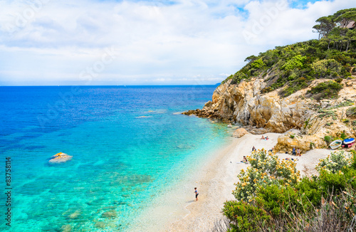Fotografía Elba island panoramic view of Sansone beach, Tuscany,Italy.