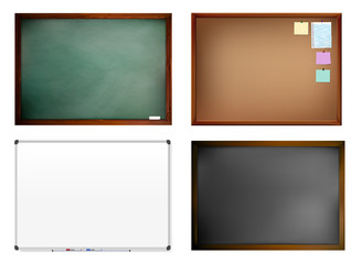 Wall Mural - Blackboard, office and notice board collection