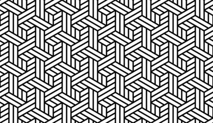 Wall Mural - Black and White Geometric Pattern