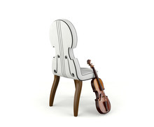 Violin And Violin Concept Chair