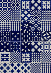 Fototapete - Background. Ceramic tile in Lisbon street, Portugal.