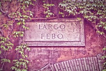 Rome Detail - Largo Febo. Retro Filtered Color.
