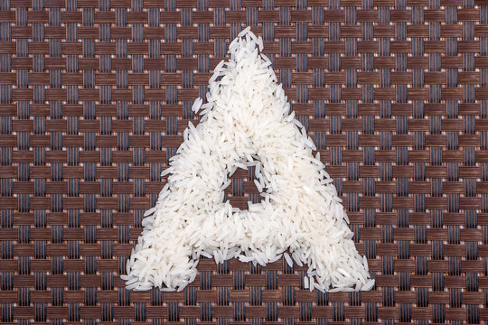 A,alphabet make from rice