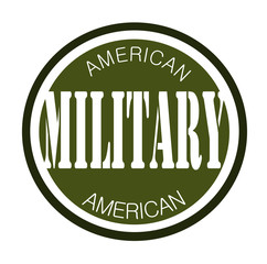 Wall Mural - american military design label