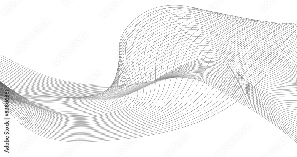 abstract wave element for design vector illustration - obrazy, fototapety, plakaty 