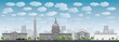 Washington DC city skyline silhouette