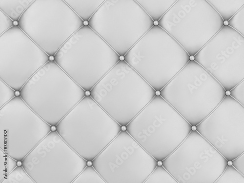Close-up View of White Leather Upholstery Background