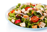 Fototapeta Mapy - Caesar salad on white background
