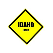 Idaho Black Stamp Text On Yellow Background