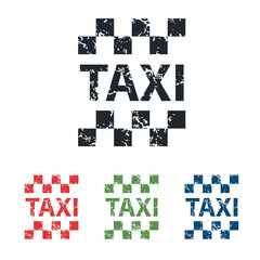 Wall Mural - Taxi grunge icon set