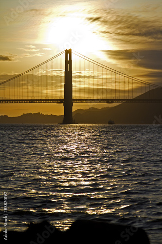 Naklejka - mata magnetyczna na lodówkę Golden Gate Bridge in San Francisco