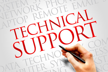 Poster - Technical support word cloud concept