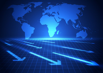 vector digital global communication technology, background