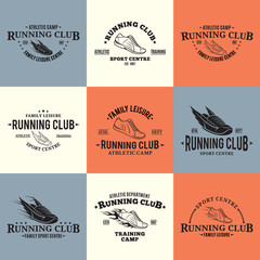 Wall Mural - Running Club Logo, Labels Templates and Badges