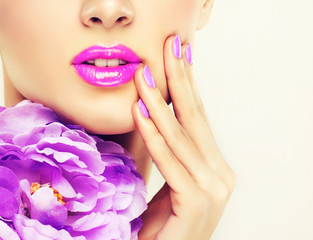 luxury fashion style, manicure nail, cosmetics and make-up