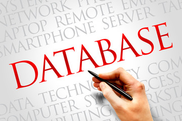 Aufkleber - Database word cloud concept