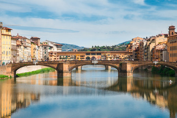 Ponte Santa Trinita bridge over the Arno River, Florence