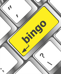 Poster - bingo button on computer keyboard