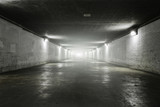 Empty tunnel with light