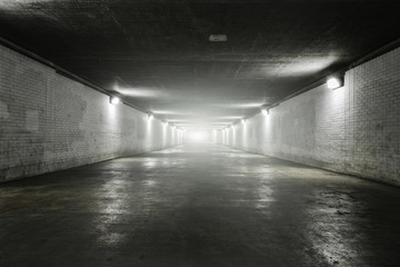 empty tunnel with light