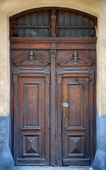 Poster - Old brown wooden door