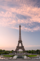  Eiffel tower in Paris on sunrise