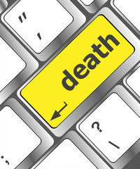 Poster - Keyboard with death word button